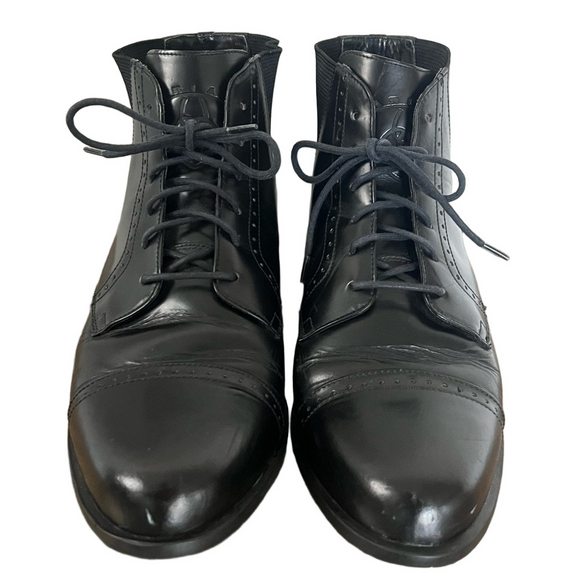 Ariat Metcalf Black Leather Paddock Boots Size 7.5 - Picture 2 of 11